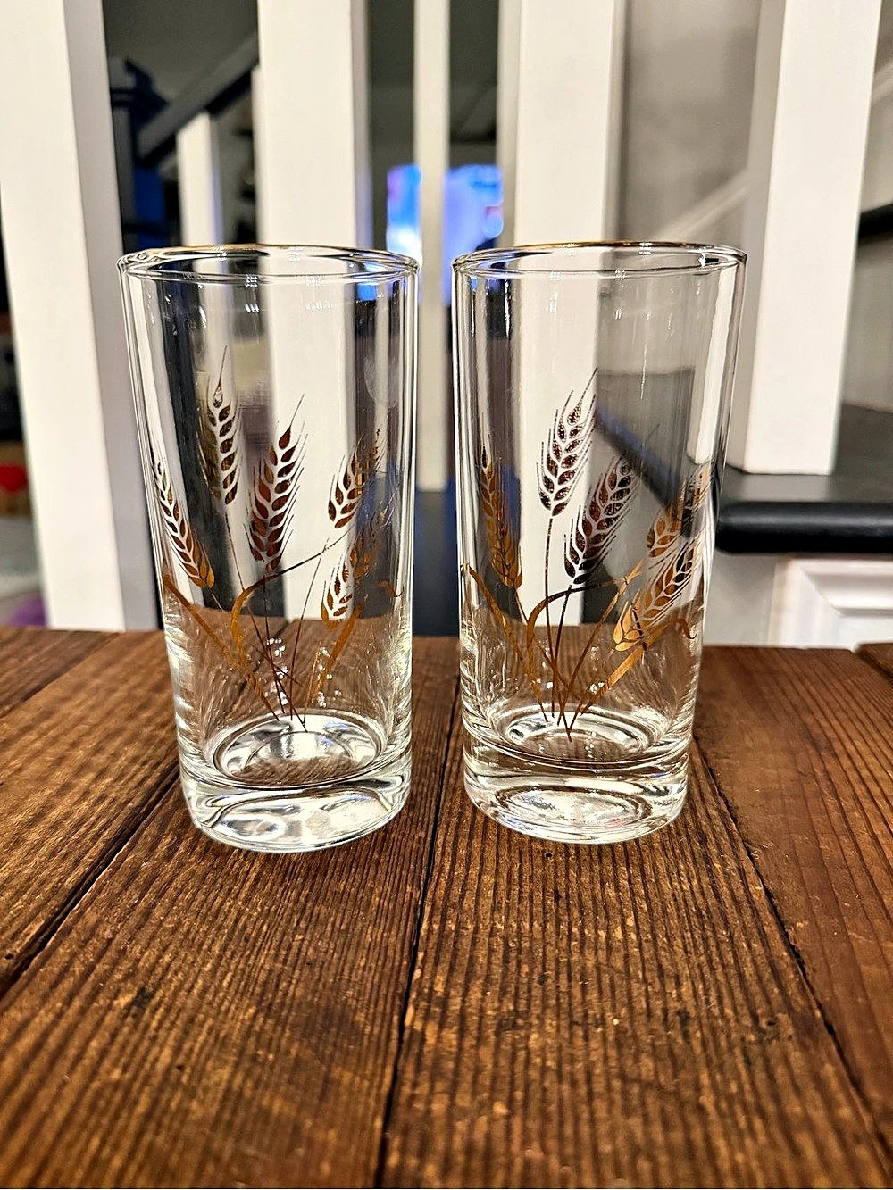 Vintage Homer Laughlin Golden Wheat Juice Glasses